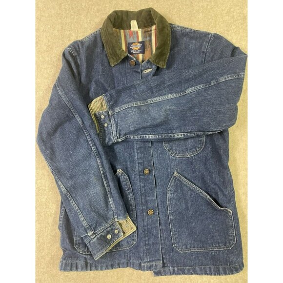 Vintage Dickies Barn Chore Coat Jacket M Aztec Blanket Lined Corduroy-Collar USA - Picture 14 of 16